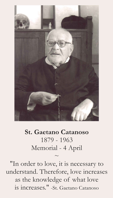 St. Gaetano Catanoso Prayer Card